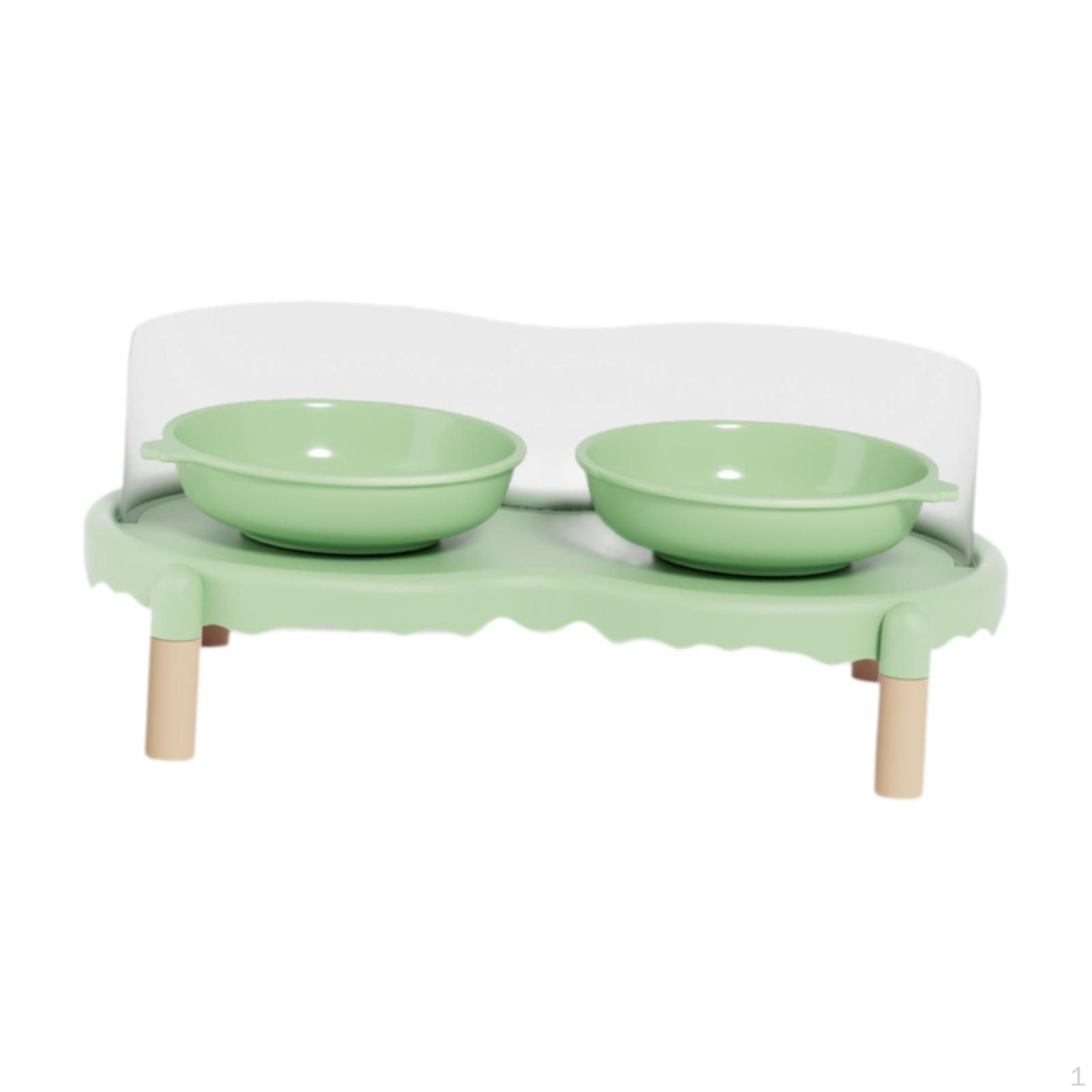 

Миски для кошек с приподнятой конструкцией, набор для еды и воды для маленьких собак зелёный