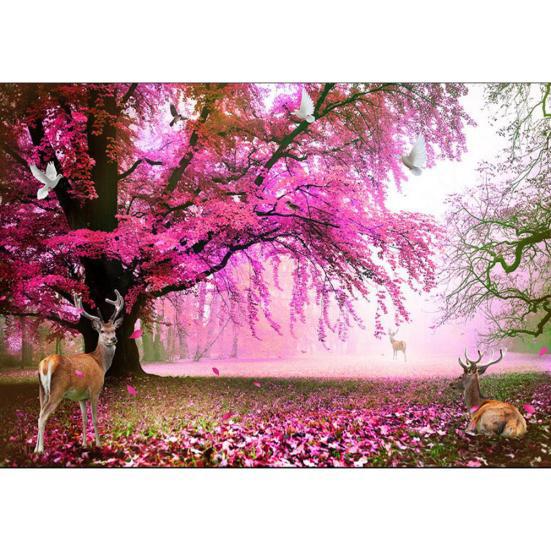 Model de peisaj de copac fantezie 5D Diy Pictură cu diamant Broderie cu diamante 3D Decorarea casei Cadou rafinat