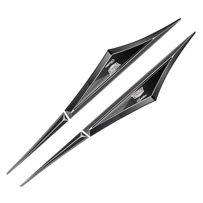 Per Cadillac Seville XT4 CT4 CT5 ATS SLR STS EXT CTS Escalade 2 Pezzi Emblemi Metallici Laterali per Auto Parafango Portiera Adesivi Decorazione