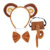 Halloween Animal Ears and Tail Set Holiday Masquerade Pig Costume Props  for Kids and Adults