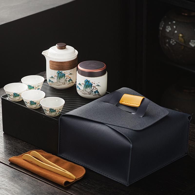 High-end Tea Set, Rough Pottery Pot Travel Outdoor Kung Fu Tea Set