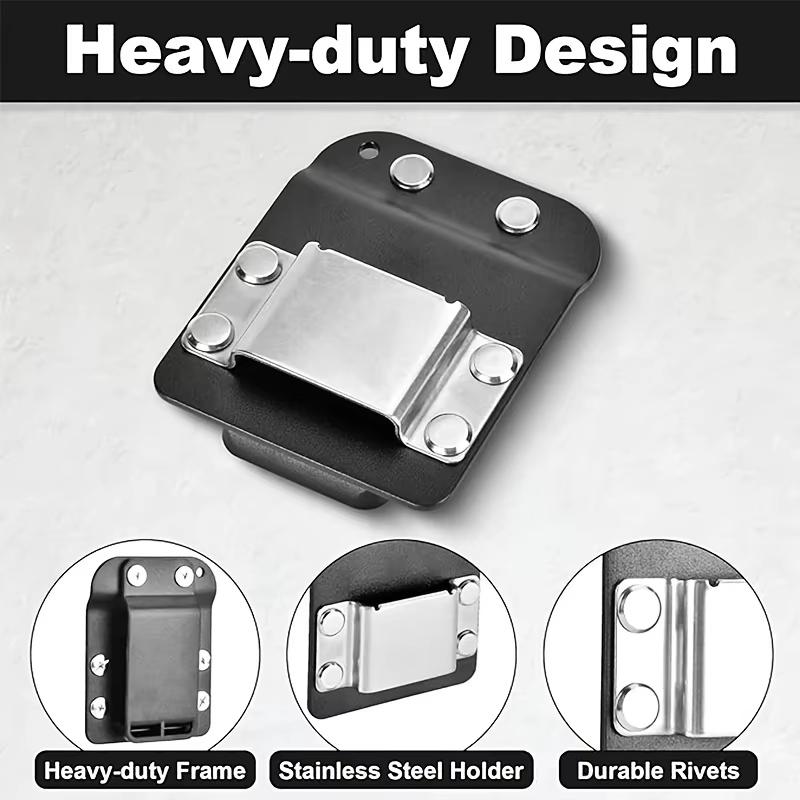 Clip-On Tool Belt,Drill Holder,Portable Hook Holster for Cordless Drill,Impact,Nailer,Tape Measure or Any Tools with Hanger Clip