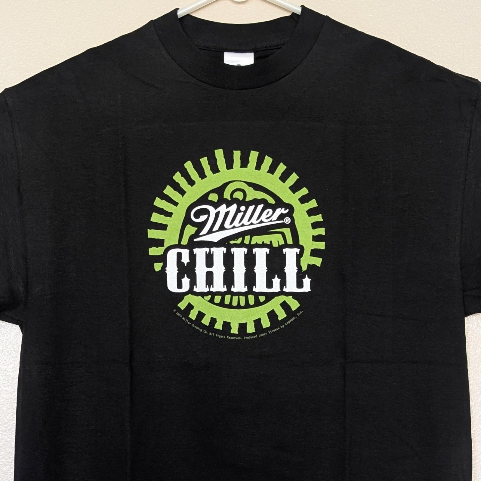 New Miller Chill Beer Large T-Shirt Brewed With Lime Lite Mexican Chelada 2007 Unisex T-Shirt XXXXL