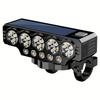 Luce Bici Solare con Allarme Clacson LED Ricaricabile USB Luce Anteriore per Bicicletta Impermeabile Telecomando per Ciclismo Scooter Ebike