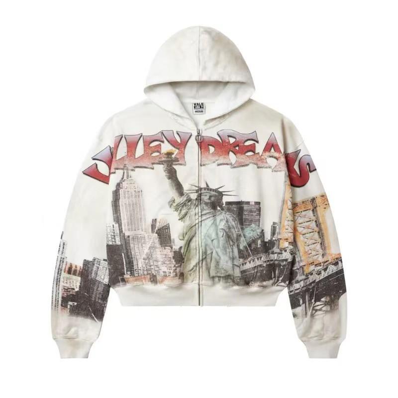 2026 Trendy Unisex Oversized Hoodie With Retro Letter Print Loose Fit Cotton Blend Sweatshirt