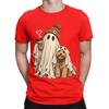 Cozy Autumn Funny 100 Cotton Tshirt Ghost Coffee Golden Doodle Dog Halloween Tees Tops For Unisex