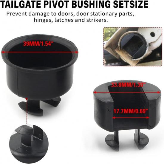 Lirun Tailgate Hinge Pivot Bushing Insert Kits for Dodge Ram 1500 2500 2003-2008, 55276077AB 55276076AD