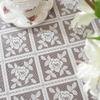Antique Embroidered Lace Tablecloth Solid Color Elegant FlowerPolyester Square Tablecloth Wedding Dining Room Decor Aesthetic
