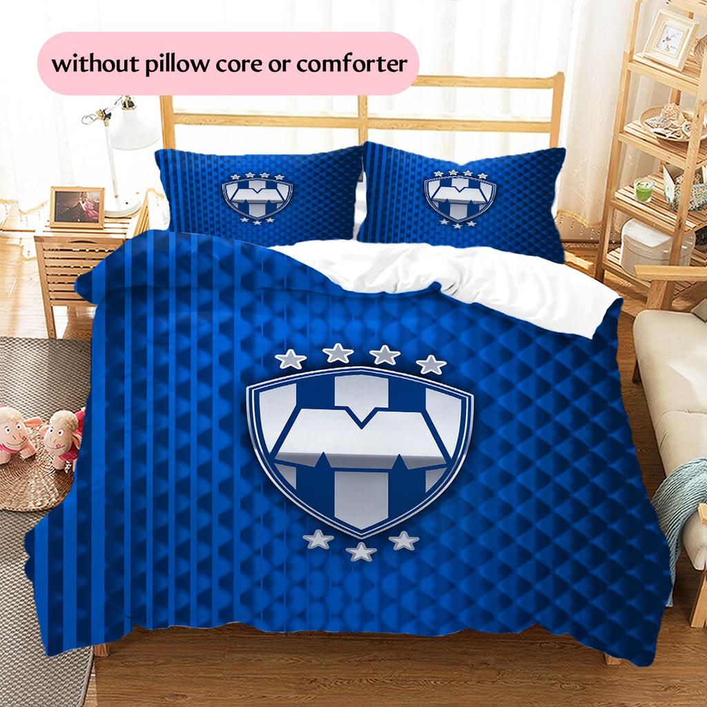 C.F. Monterrey Football Club  Pattern Bedding Quilt Set  Home Decoration  Gift (1 * duvet cover + 2 * pillowcase  without core)