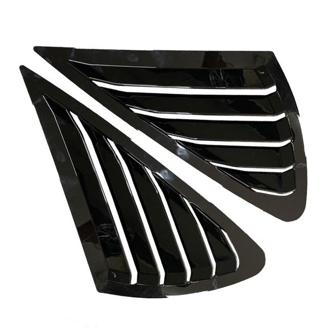 Trojúhelníková mřížka ve tvaru žraločího žábru, Dekorativní sada výdechu vzduchu zadního okna auta pro Ford Focus MK2 Mustang 2005-2015 Hatchback