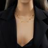 Ladies Titanium Steel Hollow Out Eye Pendant Necklace Jewelry