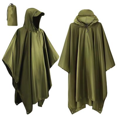 HeiDiga Multifunctional Rain Large for with Storage One Size Fits Durable Rain Gear for Outdoors and Green Men's 3-in-1 Poncho, Size, Scooters,