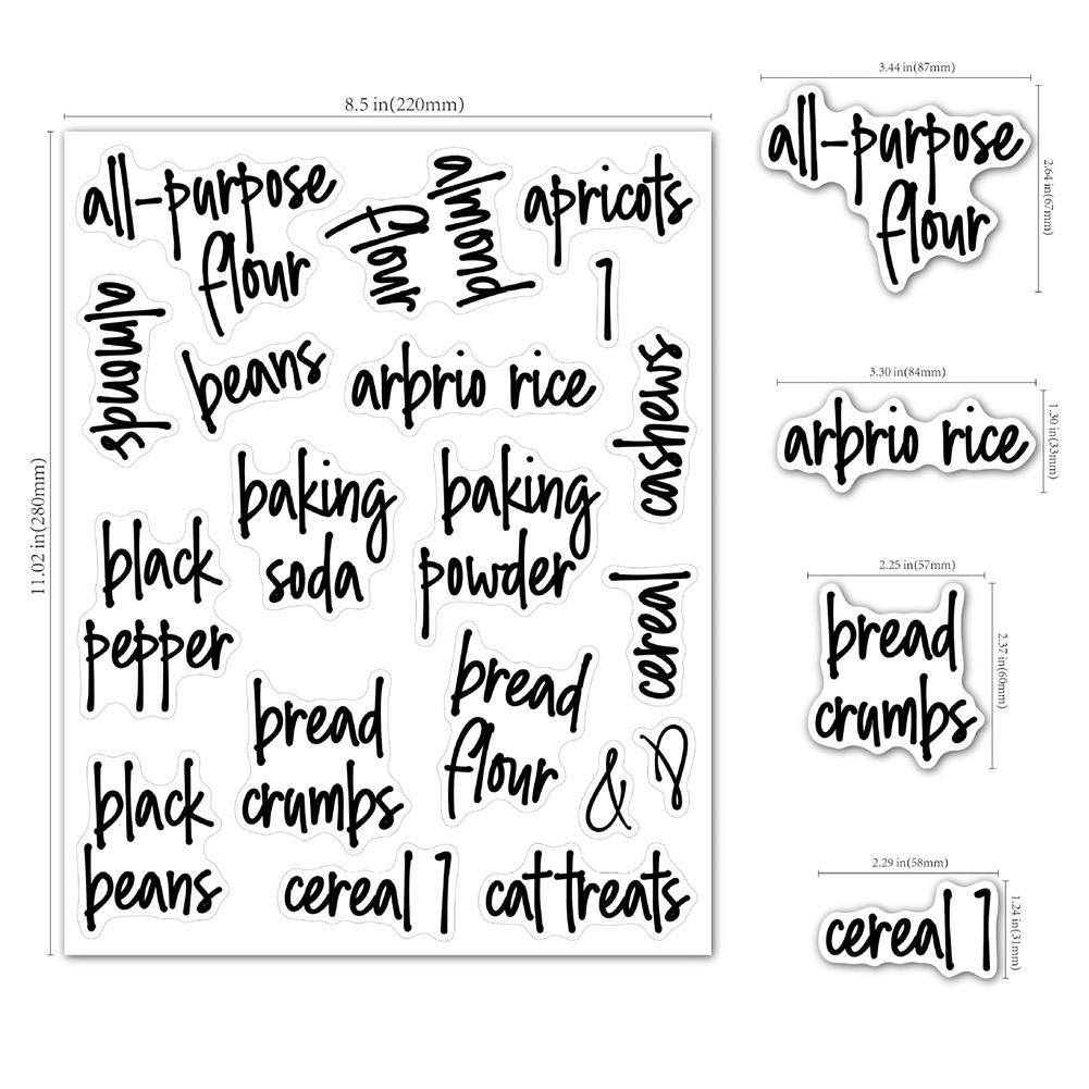 168 Pcs\set Food Label  Stickers Kitchen Pantry Labels Waterproof Resistant Xe2x80x8bfood Jars Label