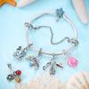 Original Copper Charm Summer Ocean Crab Sea Turtle Octopus Bead Fit Bracelet Pendant Diy Woman Beads For Jewelry Making