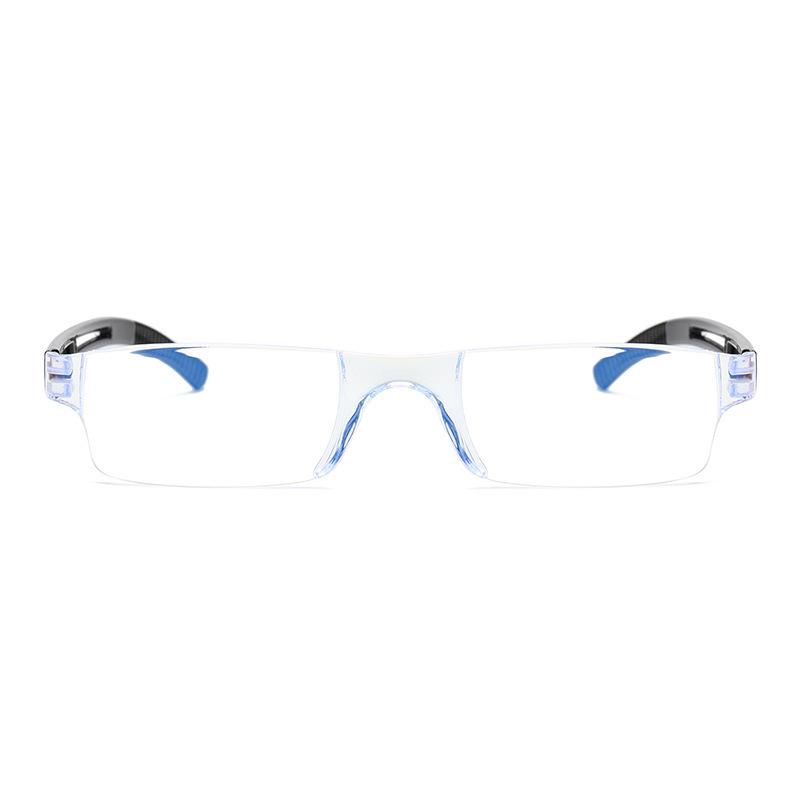 New Men Women Rimless Reading Glasses Anti Blue Light Magnification Eyewear Presbyopic Glasses +100~+400