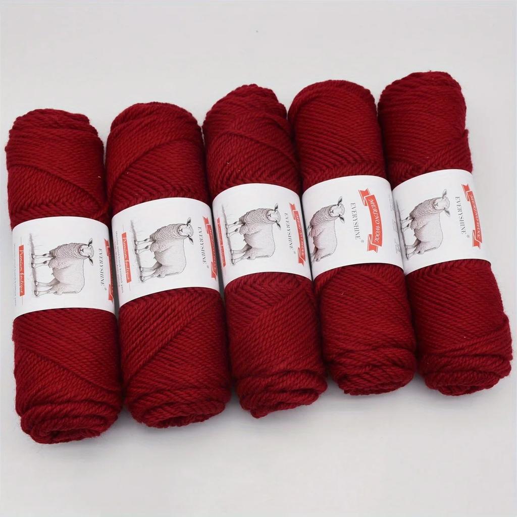 5 szt. Przędza z wełny merynosów Wielokolorowa Gruba Robótka Ręczna Materiały Miękka i Ciepła 500g/1.1lb Łącznie Ręczne Dzierganie i Szydełkowanie Materiały do Rękodzieła DIY