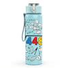 1PC Number 4489 Text Slogan Print 750ml Color Plastic Sports Water Bottle Leakproof Flip Straw Lid Suitable for Sports Office Home Use
