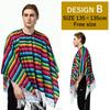 NOELAMOUR Men's Rainbow Mexican Folk Poncho Costume Set (Design B)