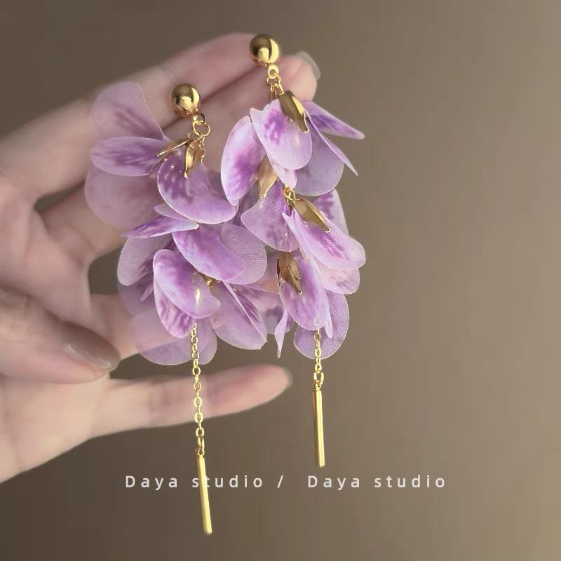 Yellow Petal Tassel Earrings - Bold Beach Vacation Flower Studs for Women, Super Hot & Beautiful Style 2025.