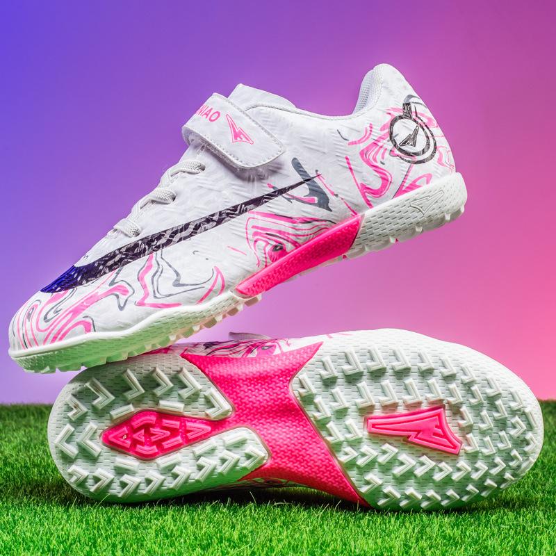 

One piece 2025 Velcro children s football shoes boys broken nails girls student training shoes youth sports shoes 28