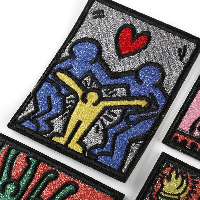 Embroidery Label Embroidery Cloth Sticker Digital Printing DIY Patch Sticker Clothing Luggage Accessories Adhesive Badge