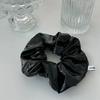 Leather scrunchie - black (Handmade Scrunchie)