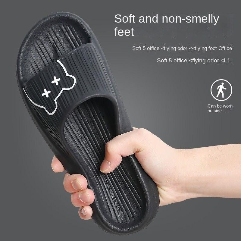 

30 Styles Slippers Female Summer Models Bottom Residence Home Male Sandals Home Bathroom Bath Thick Summer Outside Wear N-slip Slippers 44-45