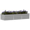 Planter Light Gray 240 x 80 x 45 cm Steel