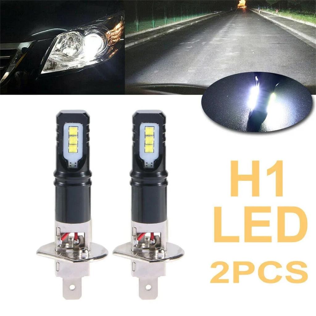 2 Stück H1 6000K Superhell 6000LM DRL LED Scheinwerferlampen-Kit Helle Scheinwerfer