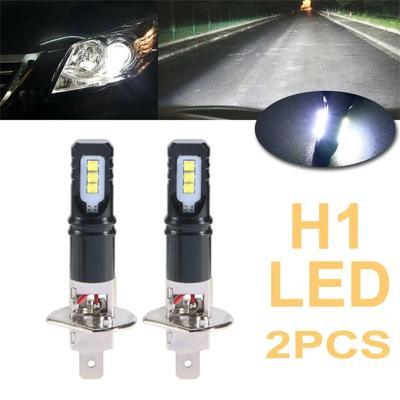 2 Stück H1 6000K Superhell 6000LM DRL LED Scheinwerferlampen-Kit Helle Scheinwerfer