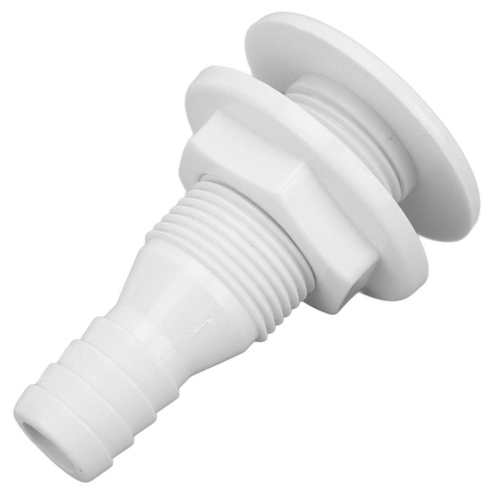 3/4in ABS Plastic Boat Through Hull Connector Hose Coupling  Boat Drainage