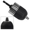 Self-Locking Keyless Drill Chuck 2-13mm With Hex Shank Adapter For Electric Drills 3/8-24UNF 107x43mm