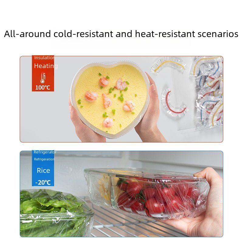 Engangs plastfoliesett for insektforebygging og matkonservering - Universelle bolledeksler for kjøleskaprester