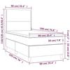 3141657 vidaXL Lit à sommier tapissier et matelas Gris clair 90x190 cm Tissu