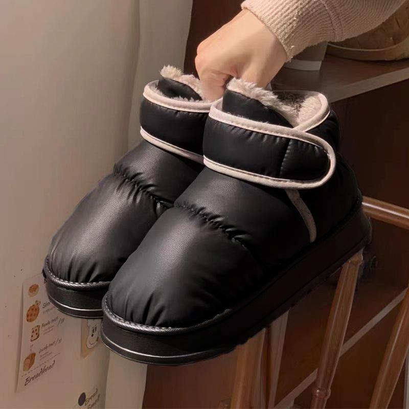 Women's Winter Snow Boots Faux Fur Lining Booties Slippers Comfortable Fuzzy House Shoes Non-Slip Indoor Outdoor Home Shoes for Women Warm Ankle Boots