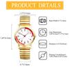 Watch with Elastic One Size Fits Quartz Stainless Analog Adjustable Strap Suitable for Business Use Perfect Gift for or As a Gift for Her Women's