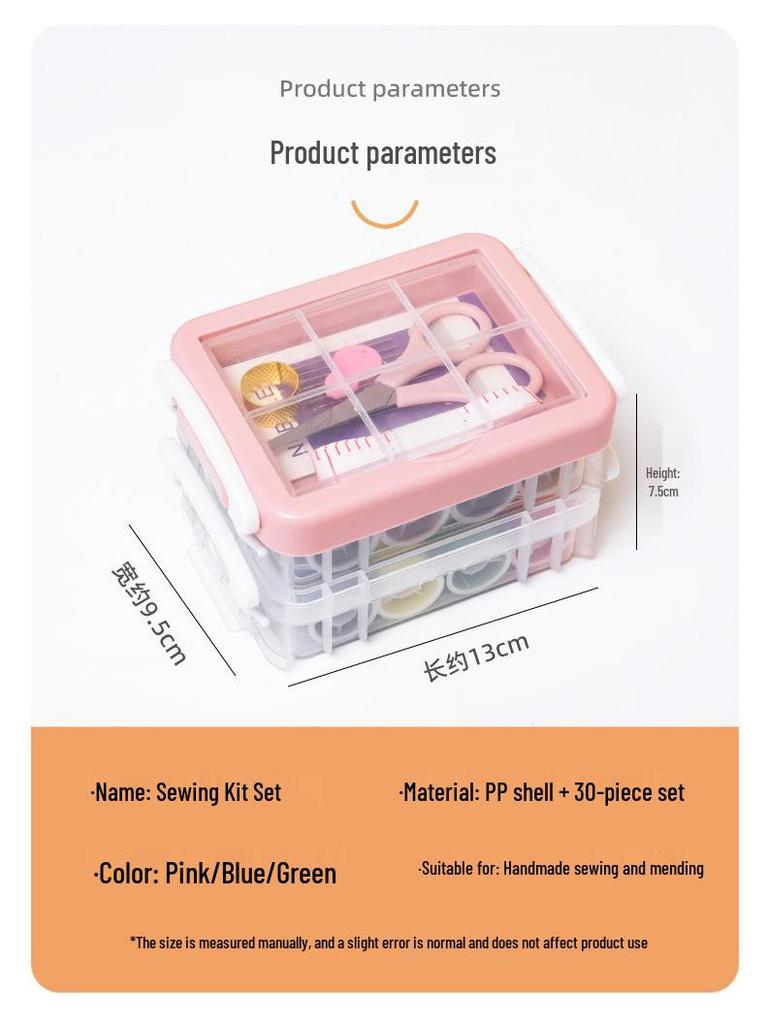 Zestaw do szycia o wysokiej przenośności: 30 Pudełek do Przechowywania, Duża Torba na Nici i Igły, 3-Poziomowy Zestaw Domowy do Napraw i Projektów Rękodzieła