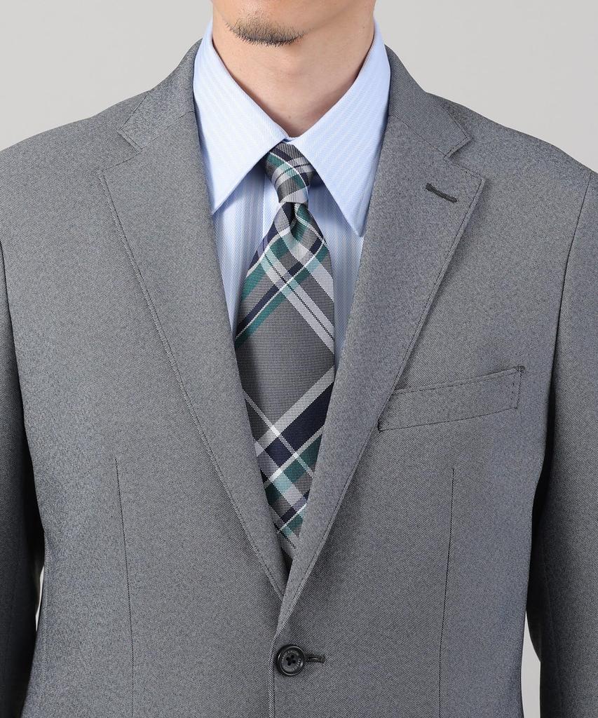 Takeo Kikuchi Men's Melange Sharkskin Stretch Jacket (93141011), Gray (012) 04 (LL), for ON/OFF/Set-Ups