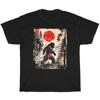 Samurai Bigfoot Japanese Vintage Ukiyo E Art Funny T Shirt Vintage Soft Unisex Graphic Designer Clothes Stylish