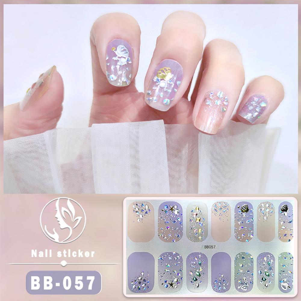 Three-dimensional Waterproof No-bake Gel Nail Polish Film Full Sticker, Spring and Summer Nail Art Film Paper Nail Film Paper
