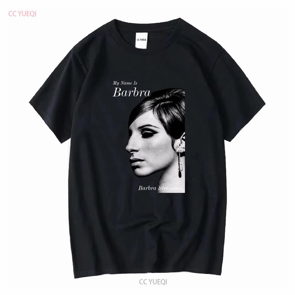 Rara Maglietta Base Barbra Streisand Cantante Per Fan Taglia Completa Tmb2137 Maniche Lunghe O Corte Lavaggio Vintage Casual Leggermente