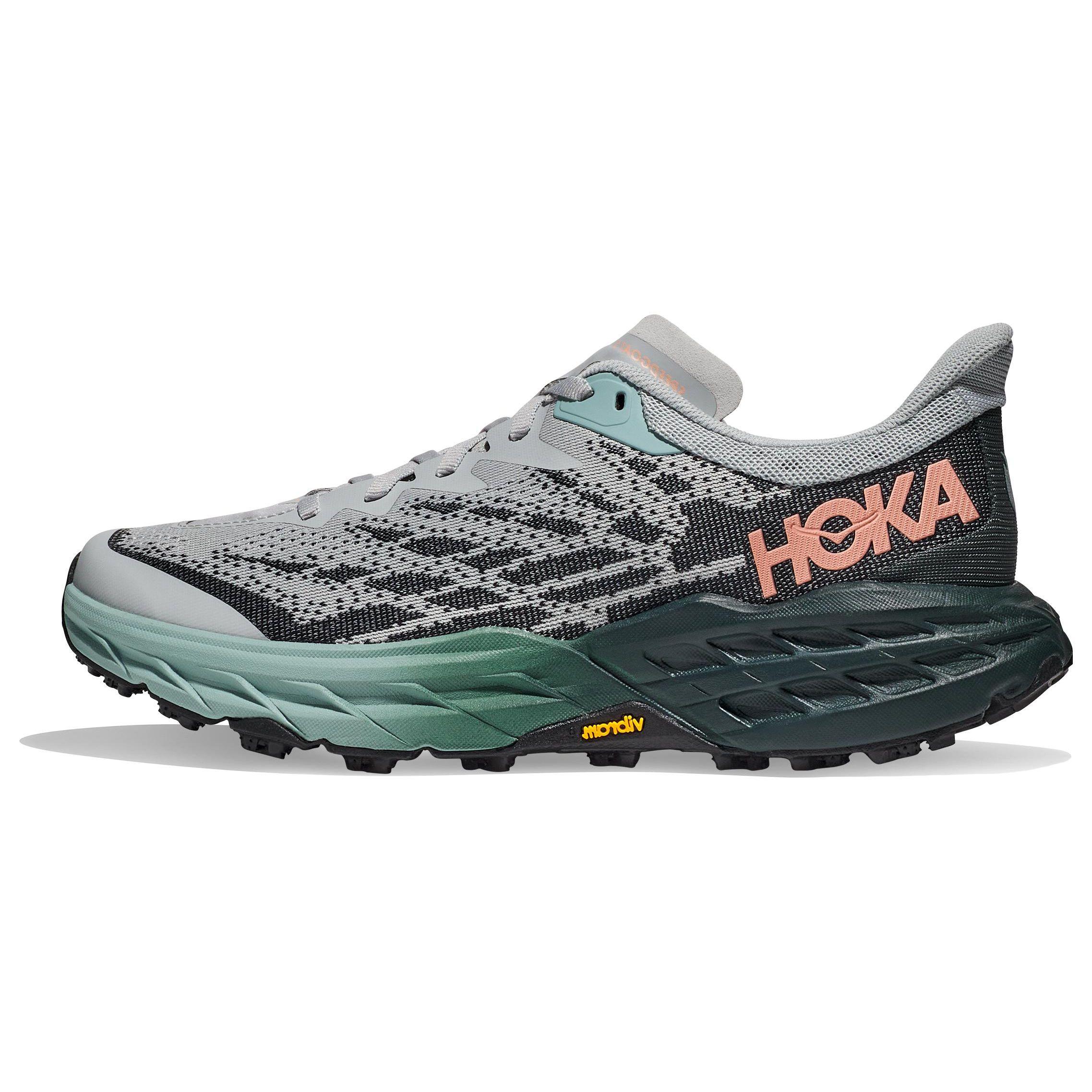 

HOKA One One Speedgoat 5 Широкие Сетчатая Амортизация Дышащая Ткань Нескользящие Прочные Низкие Кроссовки для Трейлраннинга Женские кроссовки 1123160-HMSP 36.5