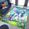 1pc Rainbow Unicorn Office Chair Mat - Anime Cartoon Design, Non-Slip Carpet for Home and Office Decor, Suitable for All Seasons.H016