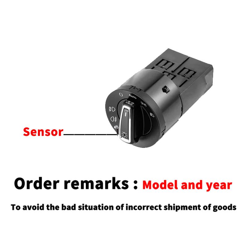 Automatic Headlight Switch Sensor For VW Beetle Passat B5 B7 Transporter T5 Tiguan Jetta MK6 Golf 4 6 Accessories Automatic Head