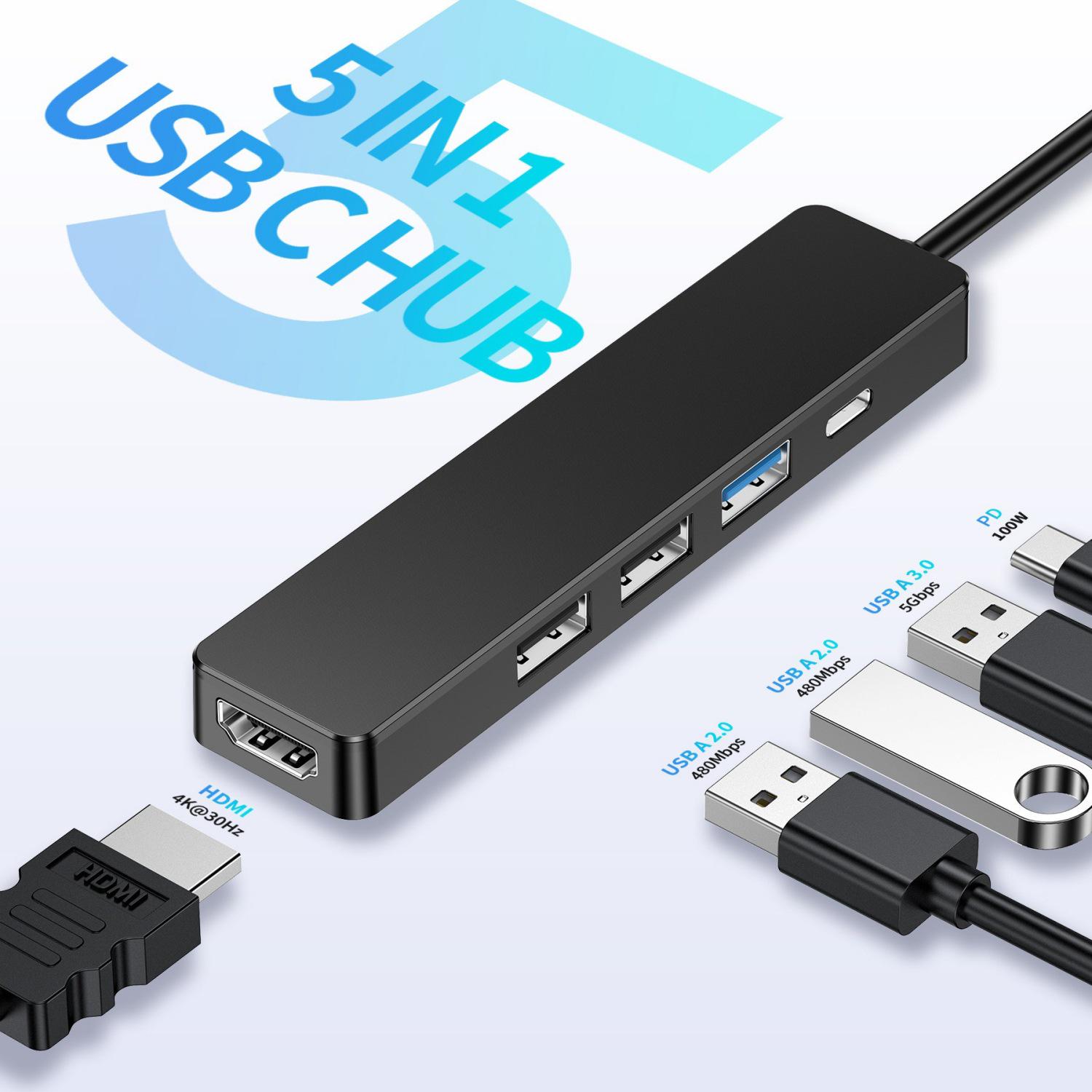 

Multi-Functional Type-C 8-Port USB Dock & 4K HDMI Stand for Phones/Tablets