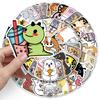 50 Cute Cartoon Animal Food Stickers for Diary, Laptop, Luggage - Waterproof