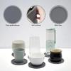 6 Pads 1 Plastic Holder Non-slip Silicone Drinking Coaster Set Holder Cup Coaster Mat Set Round Mat Home Office Table Decor
