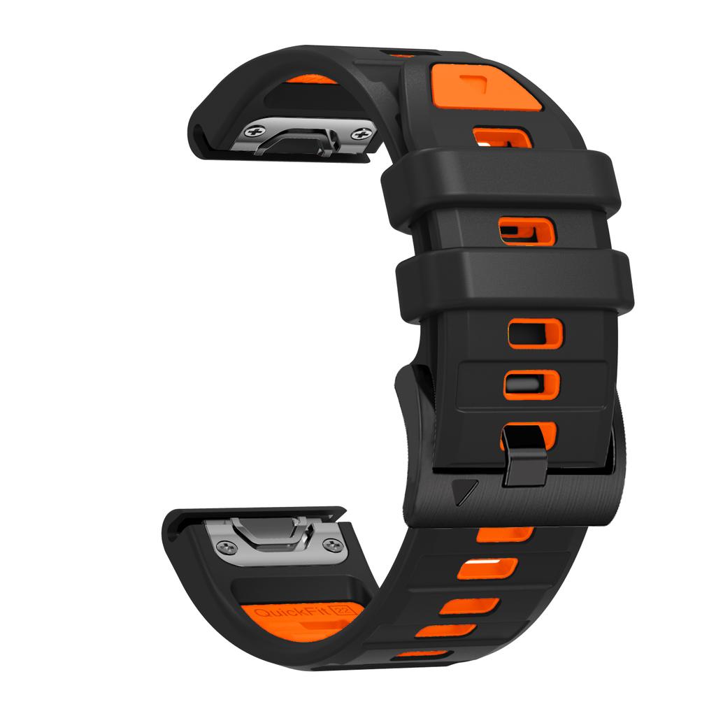 Řemínek k hodinkám Tactix 8 pro Garmin Fenix 8 47mm 51mm 7 7X 6 Pro 5 5X/Epix Pro/Descent G1 G2 QuickFit 22/26mm Silikonový náramek