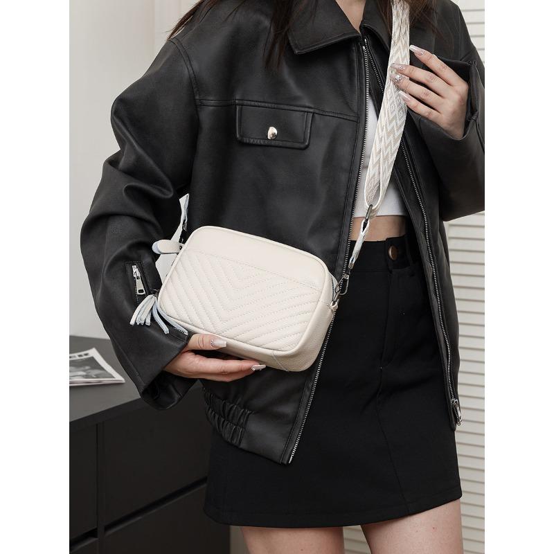 Leather Bag New Fashion Women's Bag Simple Shoulder Messenger Bag First Layer Cowhide Small Square Bag