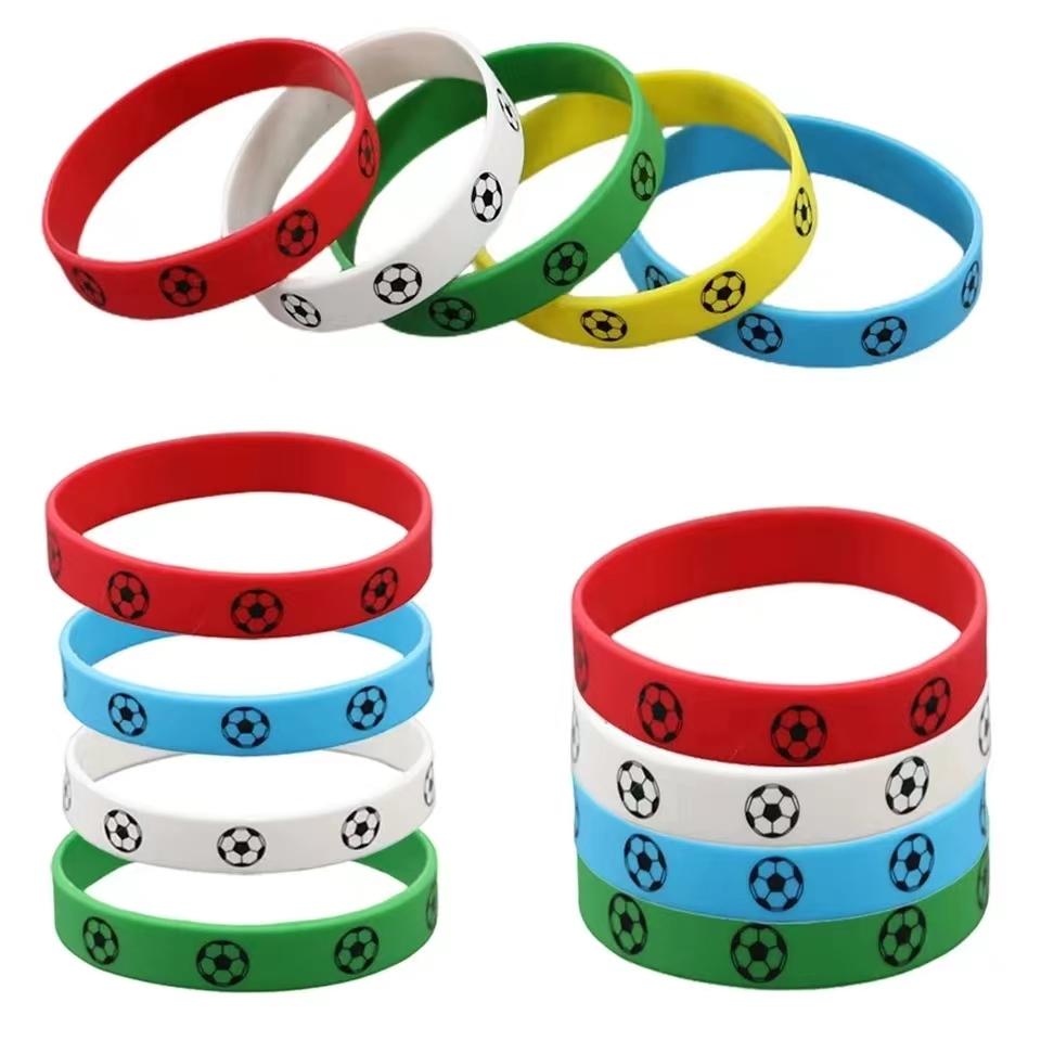 Soccer Theme Party Favor Football Reusable Straw Funny Puzzle Sticker Keychain Braclet Children's Birthday Party Decoration Gift
